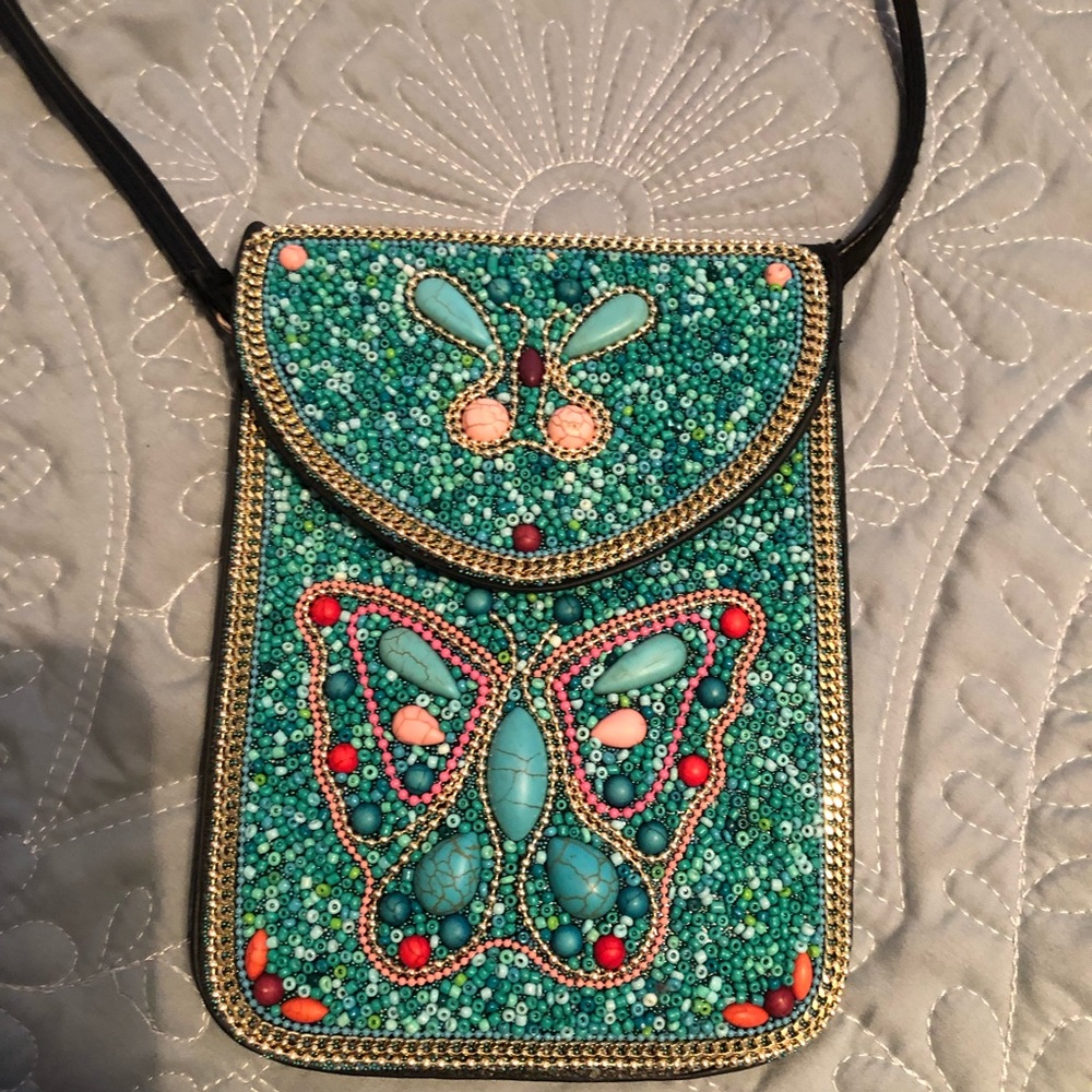 Crossbody beaded purse